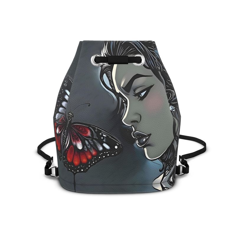 R&RH Black  Butterfly  Beautiful Artistic Designs Bucket Backpack