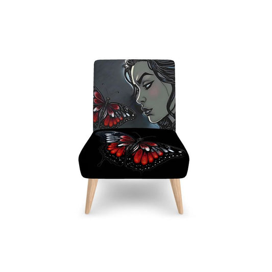 R&RH Black  Butterfly  Beautiful Artistic Designs Occasional Chair