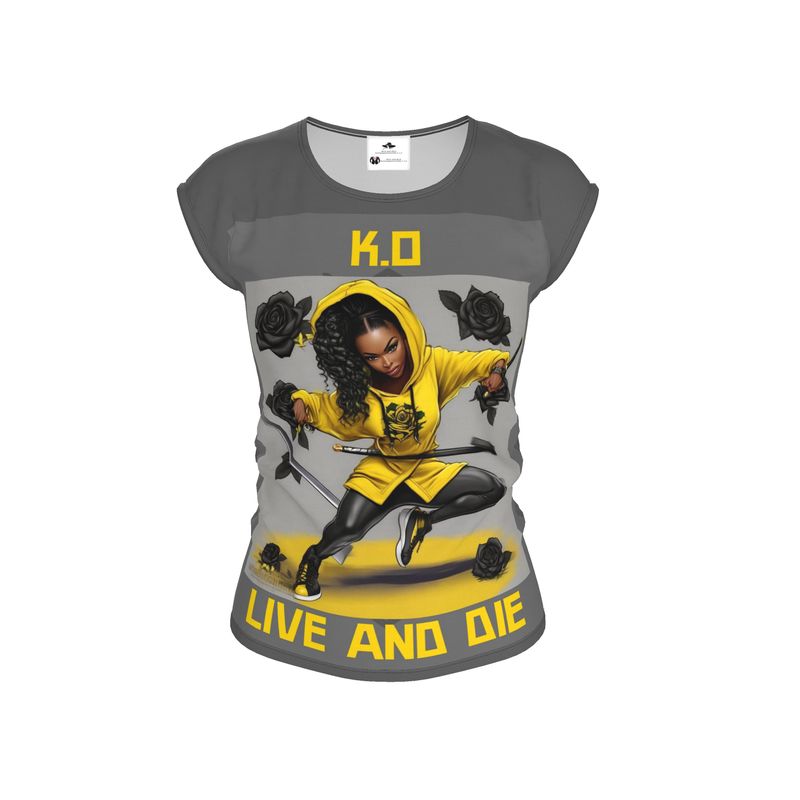 R&RH Grey K.O. Live and Die Ladies Graphic Tee - Streetwear Style