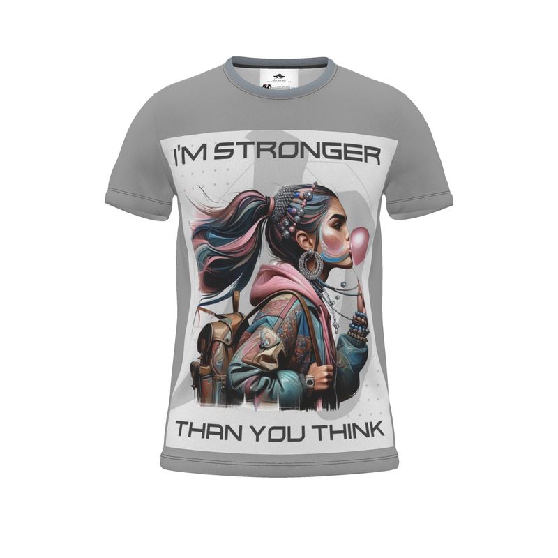 R&RH Empowering Ladies Grey Graphic Tee - "I'm Stronger Than You Think