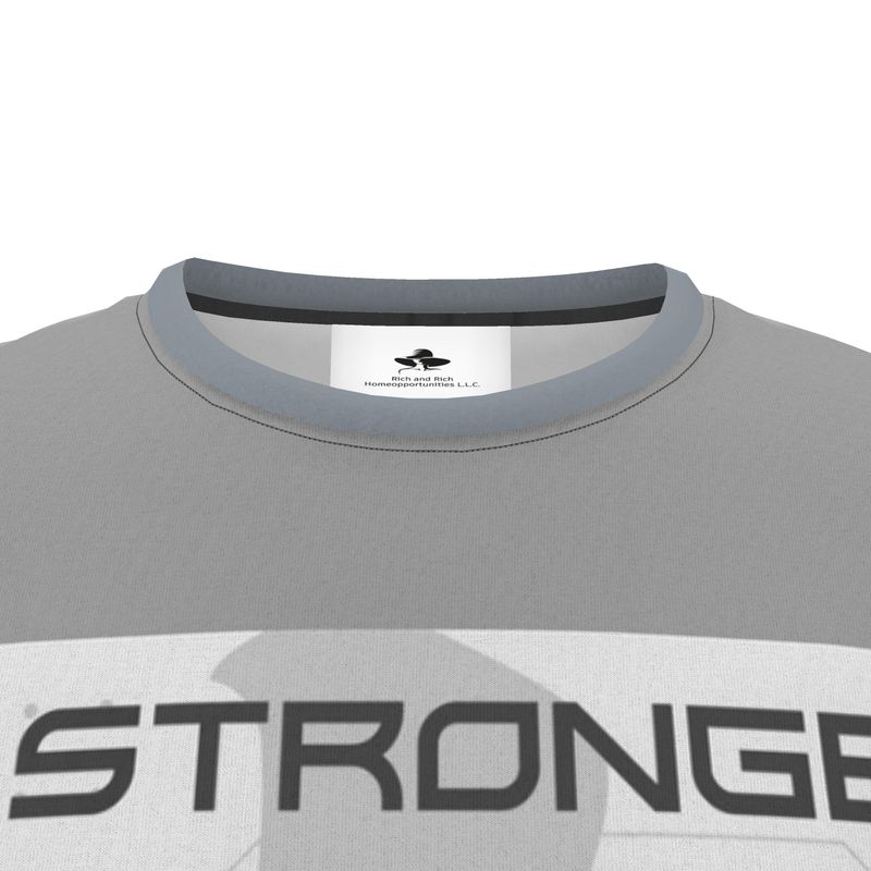 R&RH Empowering Ladies Grey Graphic Tee - "I'm Stronger Than You Think