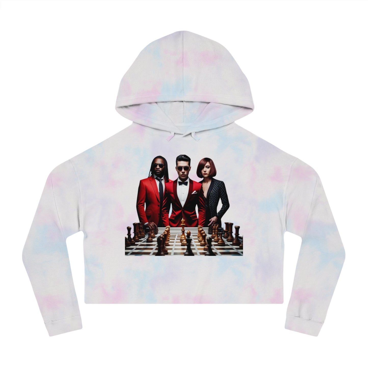 R&RH Chess Women’s Cropped Hooded Sweatshirt