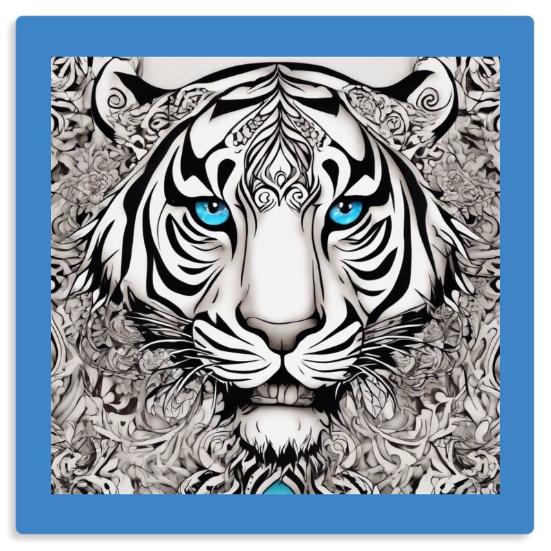 R&RH Majestic Blue Tiger Eye Acrylic Print - Stunning Wall Art for Animal Lover