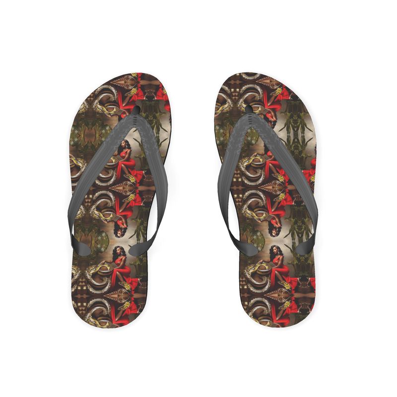 R&RH LuiiLoviie Red Designer  Flip Flops