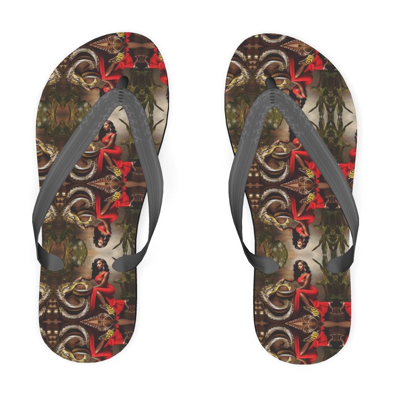 R&RH LuiiLoviie Red Designer  Flip Flops