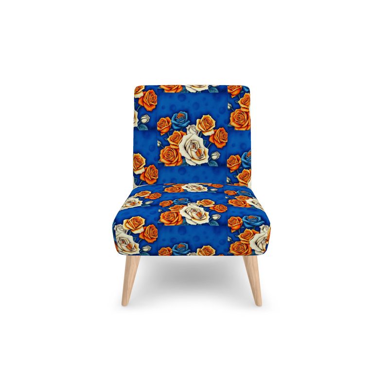 R&RH Vintage and Roses Blue Designer Occasional Chair