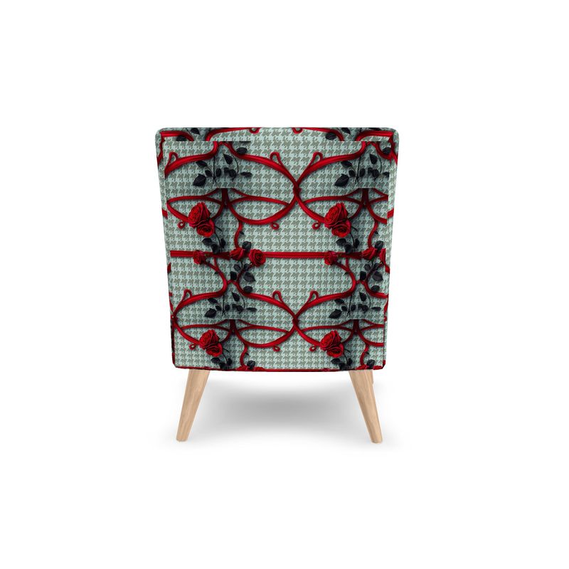 R&RH Exotic Designs Red Lines Houndstooth Like Occasional Chair