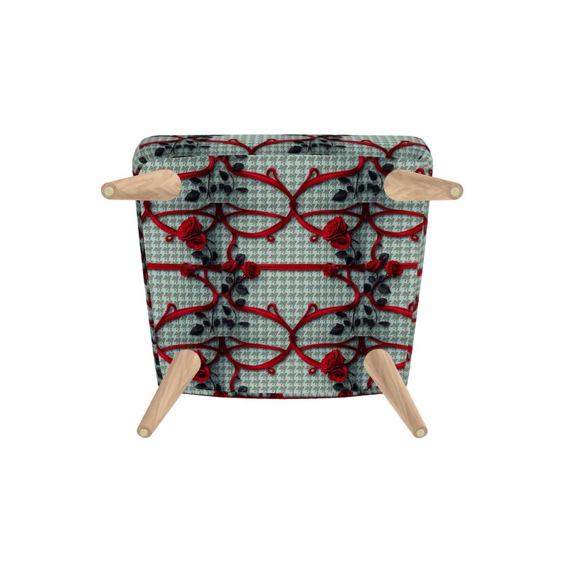 R&RH Exotic Designs Red Lines Houndstooth Like Occasional Chair