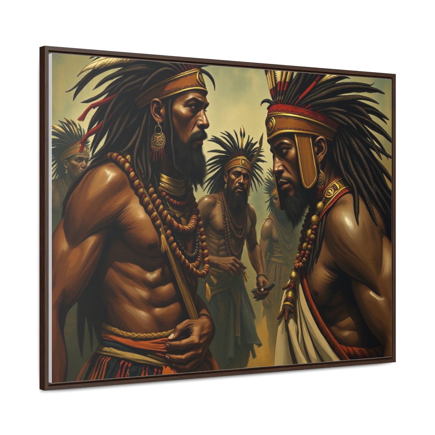 R&RH Gallery Canvas Wraps: Tribal Warriors Art for Home Décor