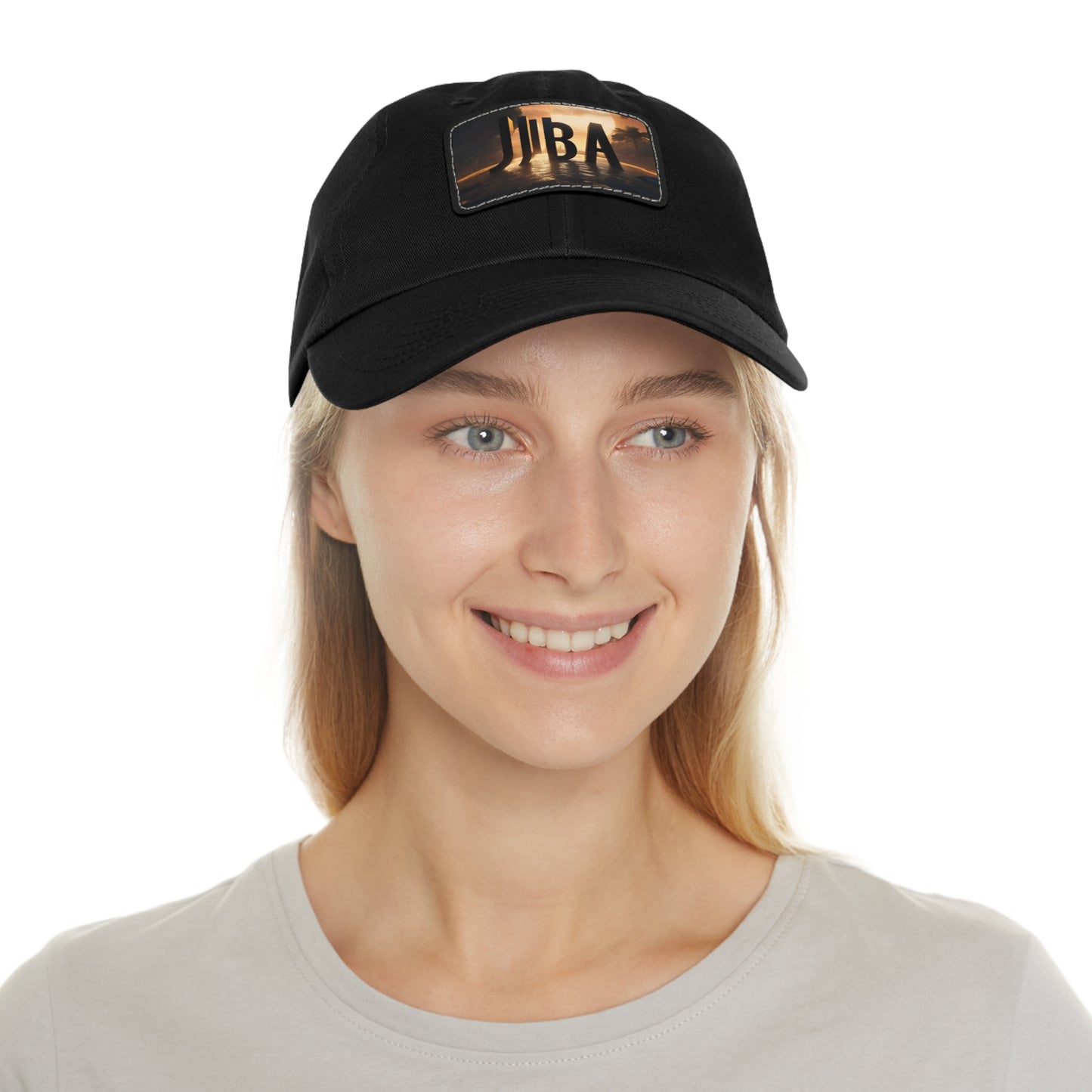 R_RH Juba Dad Hat with Leather Patch