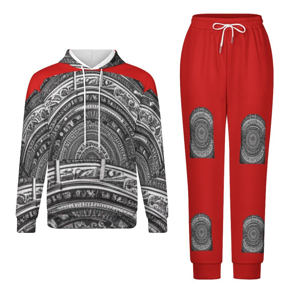 R&RH Unisex Graphic Design Red Sweatsuit