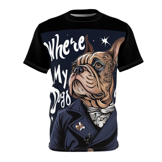 R&RH Stylish Unisex Tee - 'Where My Dogs' Design for Dog Lovers