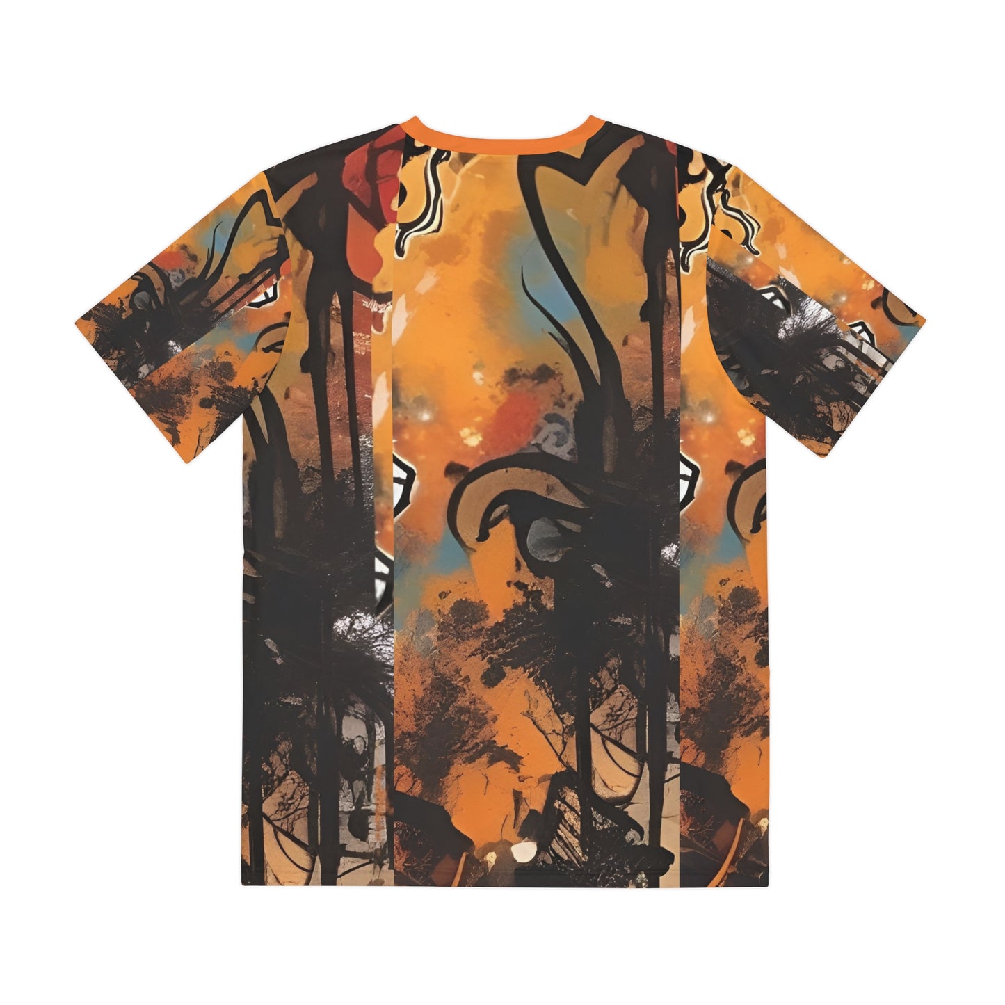 R&RH Orange Graffiti-Like T-shirt