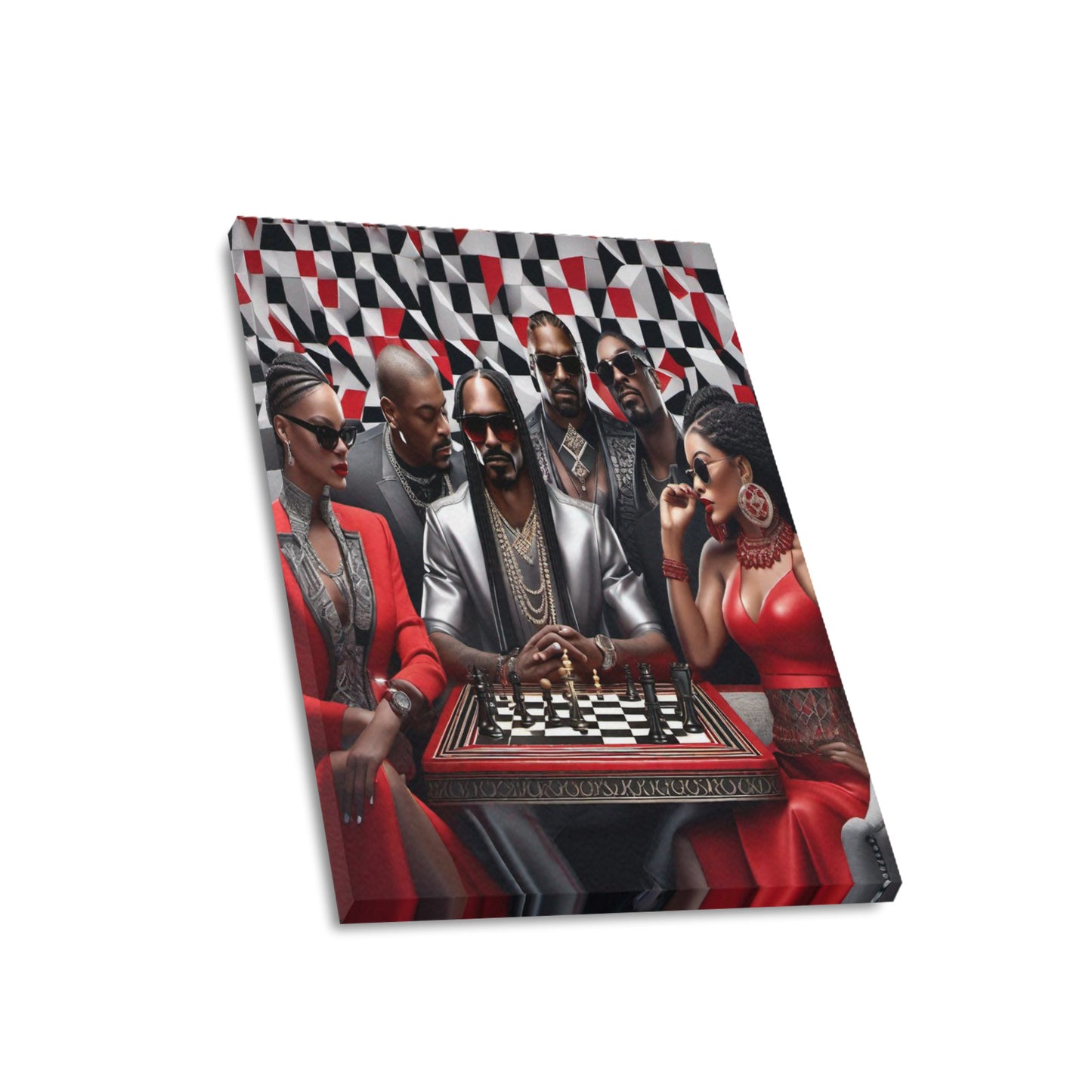 R&RH LuiiLoviie and Conchita Game of Chess Frame Canvas