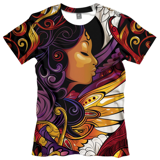 R&RH Purple Multi Bohemian Spirit Women's T-Shirt - Colorful Soulful Design