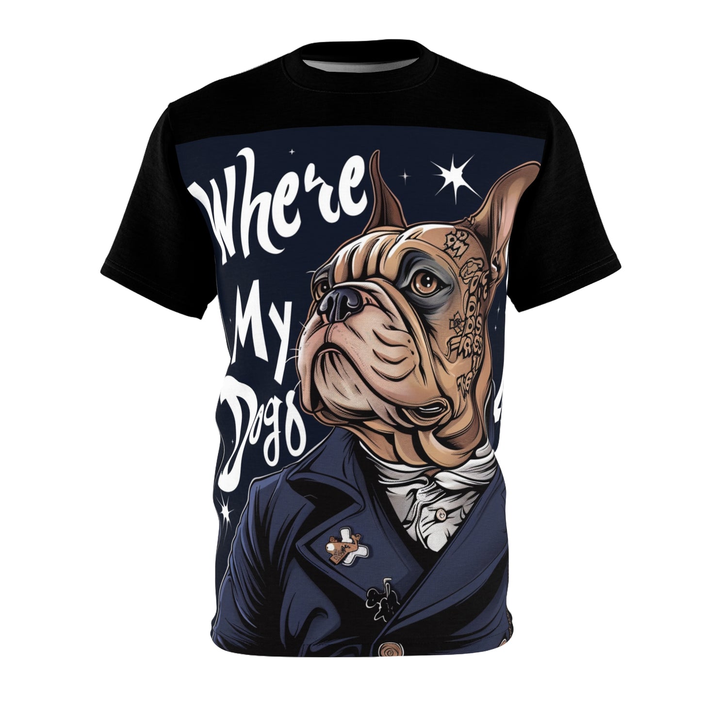 R&RH Stylish Unisex Tee - 'Where My Dogs' Design for Dog Lovers