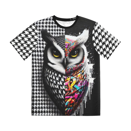 R&RH Houndstooth Owl Men's Black T-Shirt