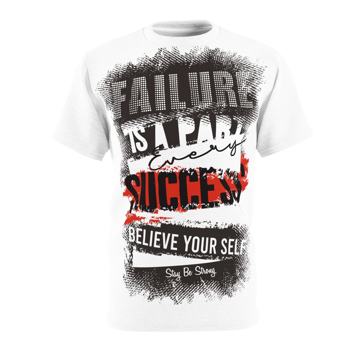 R&RH Motivational White Unisex Tee: Failure is Part of Success'