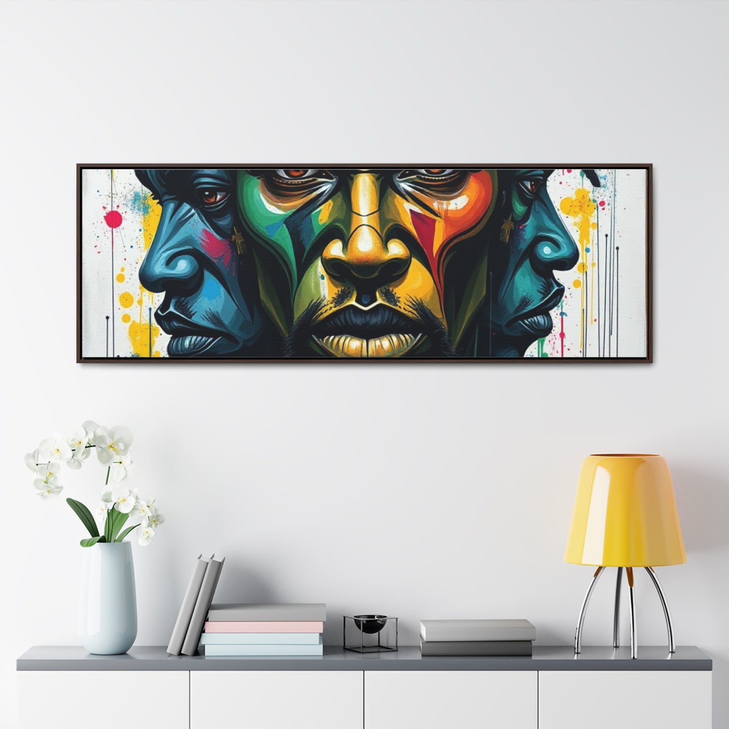 R&RH Vibrant Portrait Gallery Canvas Wrap - Modern Art Frame for Home Decor