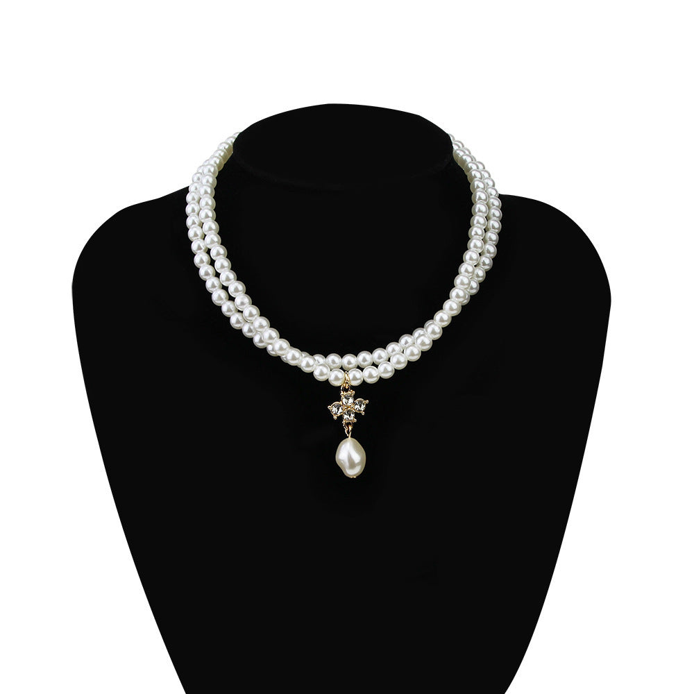 Pearl Bead Necklace Clavicle Chain