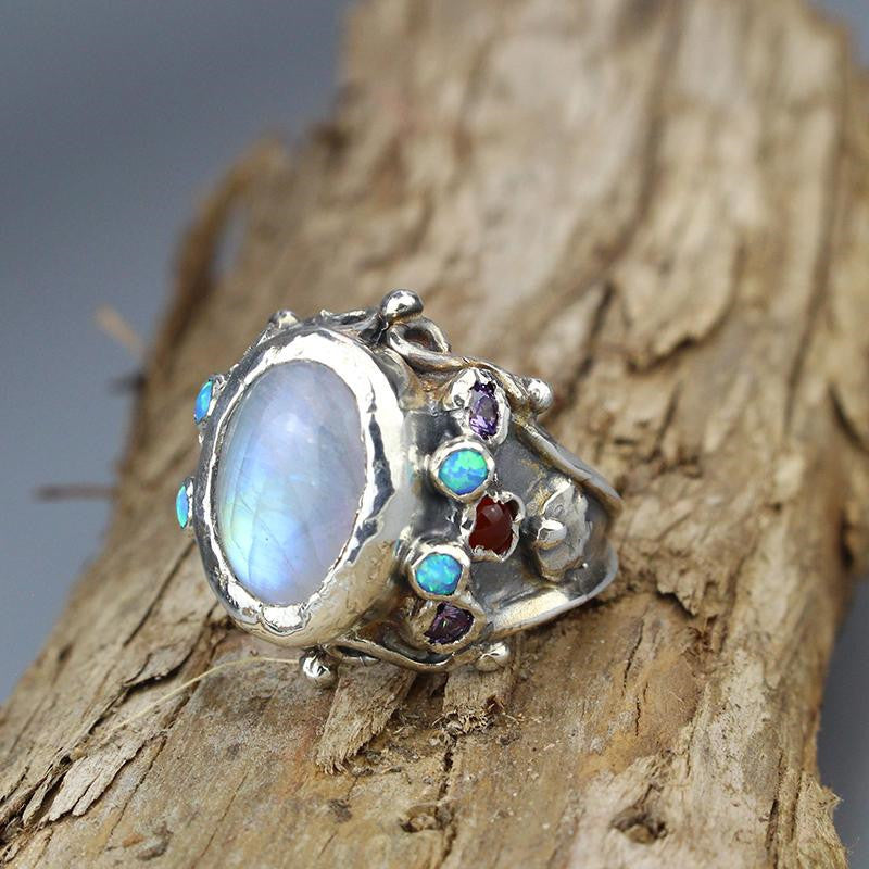 Opal Queen Adjustable Vintage Ring