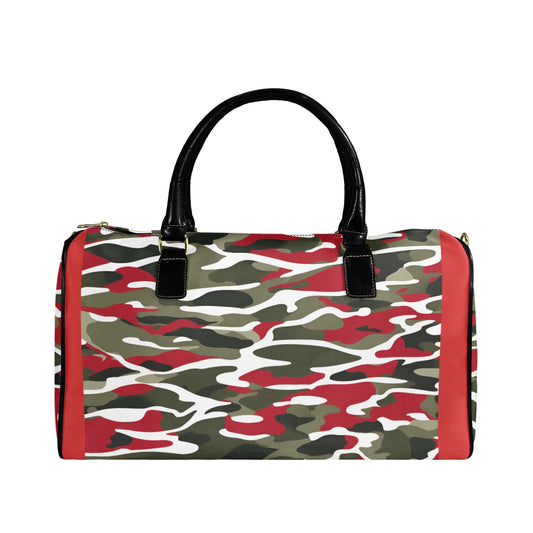 R&RH Camoflage and Red Travel Unisex Shoulder Bag Large Capacity Travel Bag