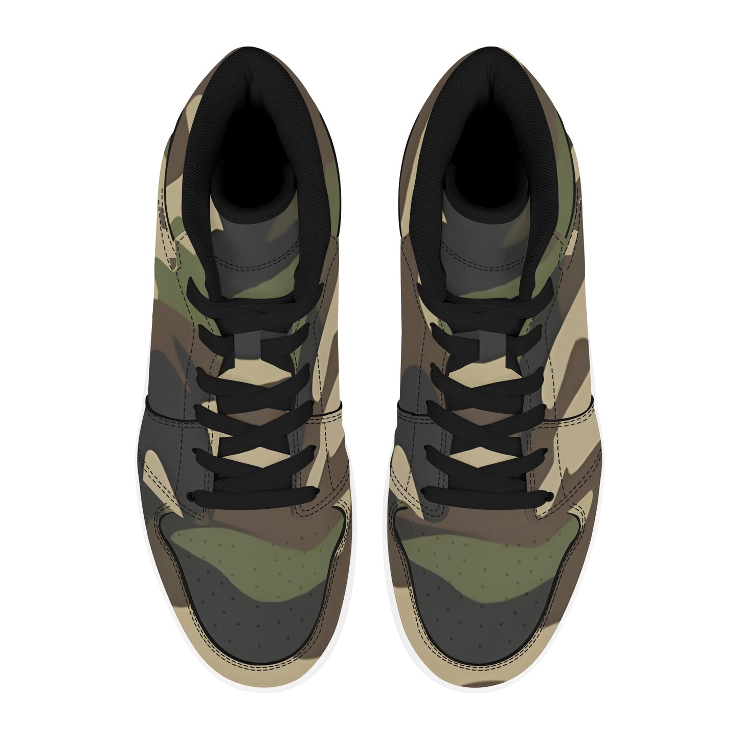 R&RH Camo Green Mens High Top Designer Sneaker