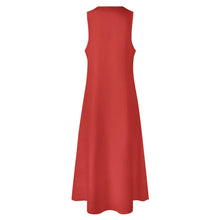 Load image into Gallery viewer, R&amp;RH Red Sleeveless Long Dress With Pockets
