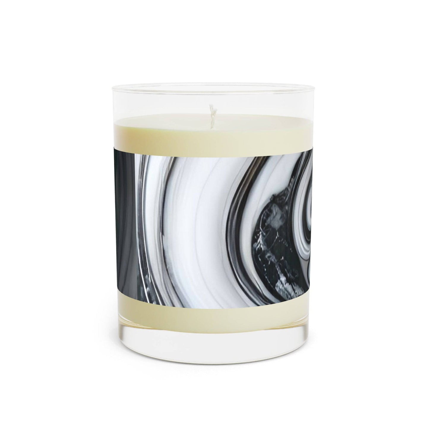 R&RH Elegant Marble Swirl Scented Candle - 11oz Decorative Glass for Relaxation and Home Decor