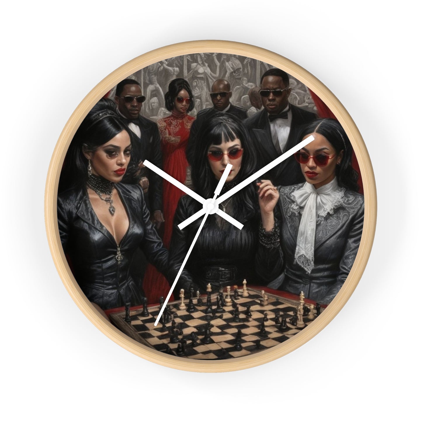 R&RH Game of Chess Wall Clock