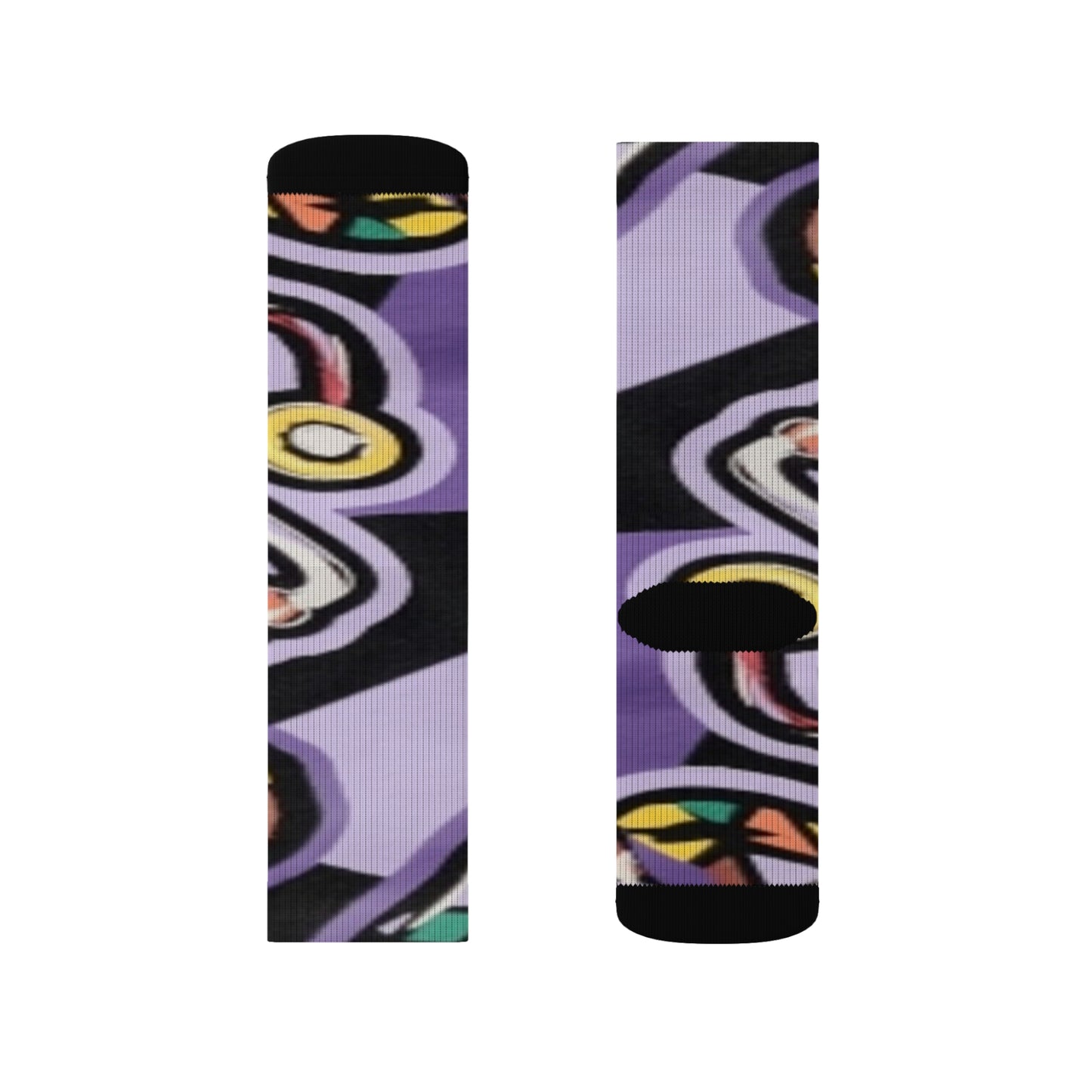 R&RH Purple Abstract Sublimation Socks