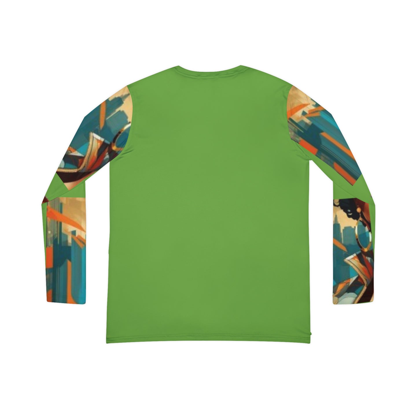 R&RH Women's Green Abstract Long Sleeve Shirt