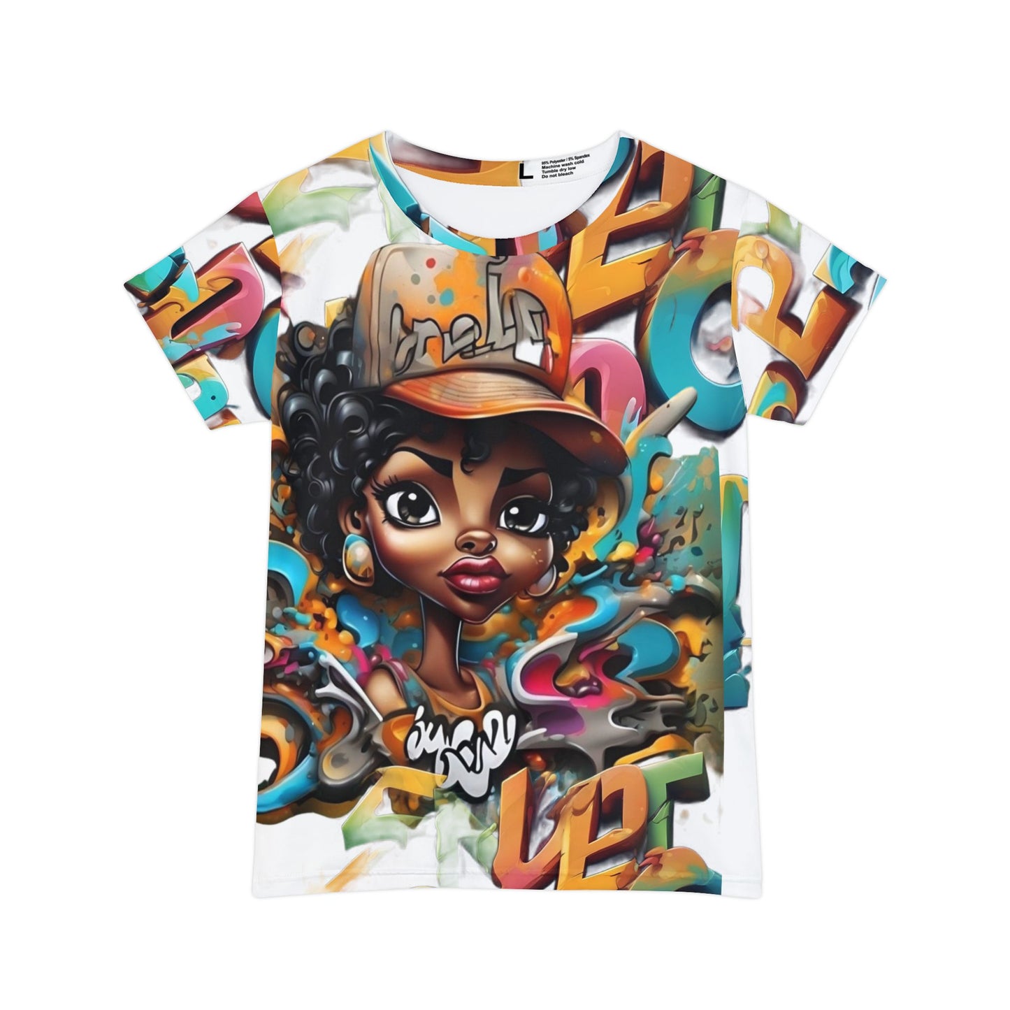 R&RH Vibrant Street Art Women's Short Sleeve Shirt - Graffiti Graphic Tee