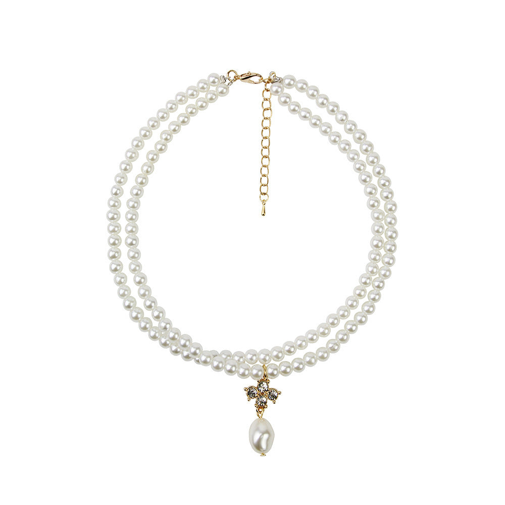 Pearl Bead Necklace Clavicle Chain