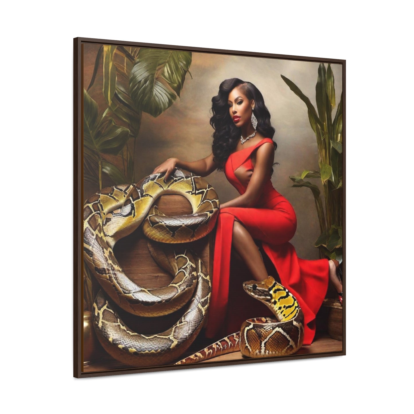 R&RH Elegant Snake Art Canvas Wrap - Bold Décor for Exotic Style