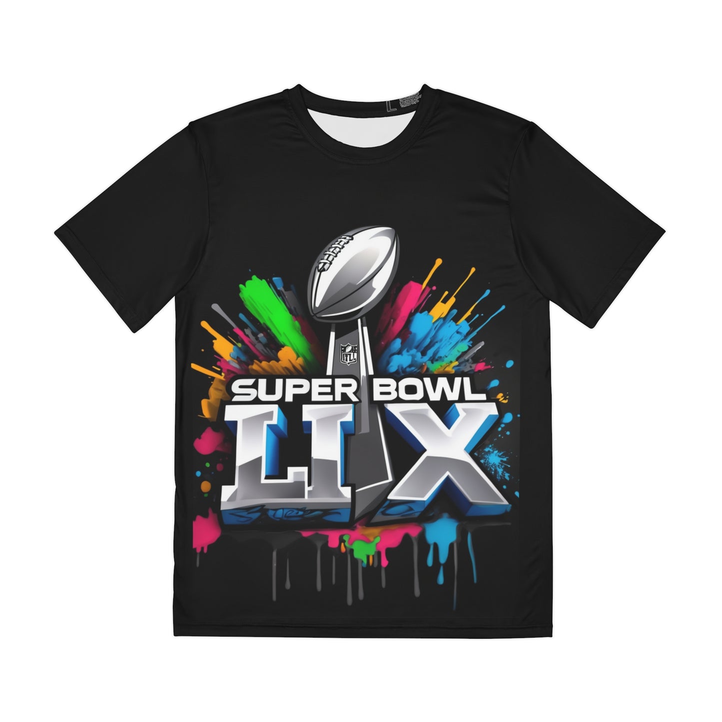 R&RH Super Bowl Men's Polyester Black T-Shirt