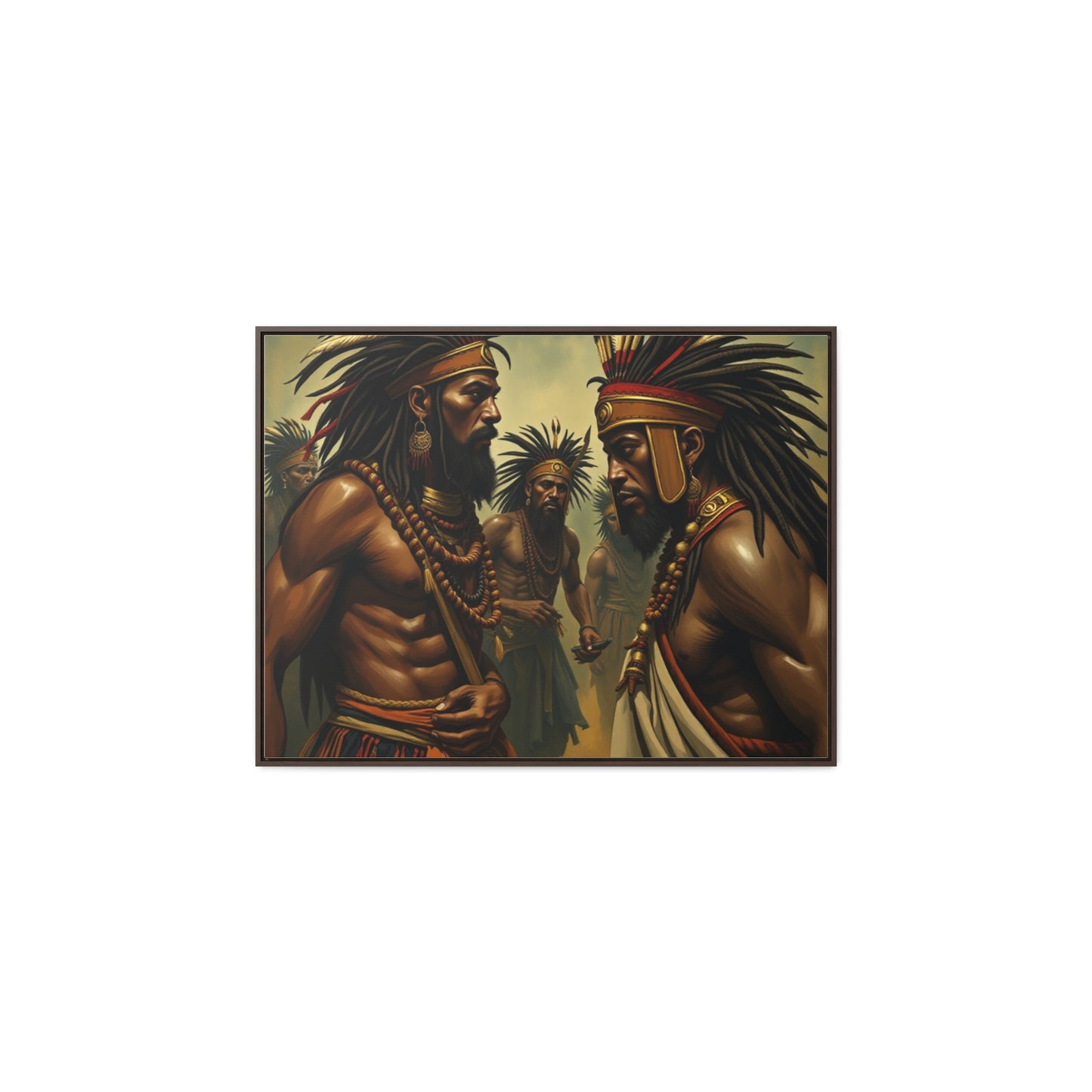 R&RH Gallery Canvas Wraps: Tribal Warriors Art for Home Décor