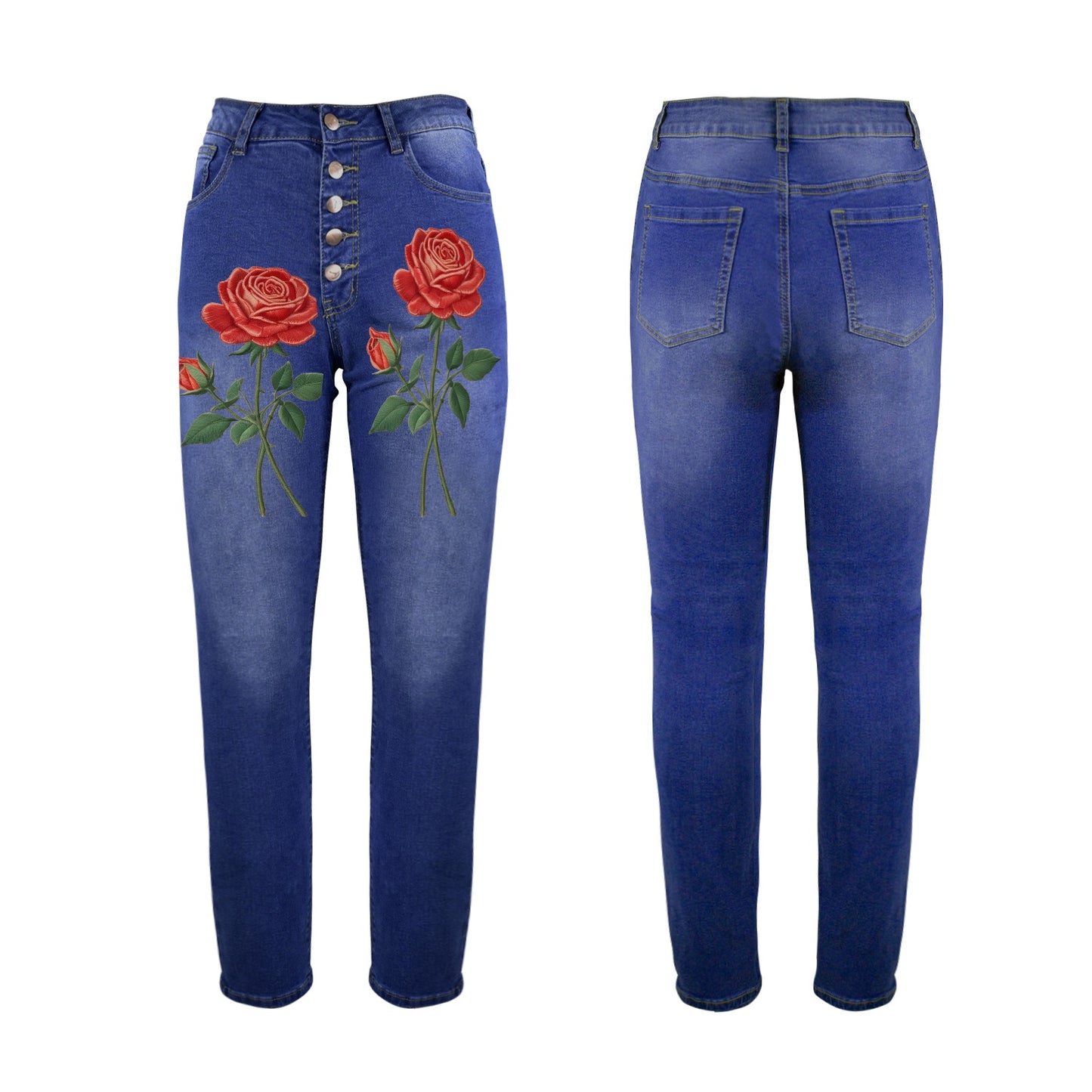 R&RH Red Roses Womens Jeans Women's Jeans