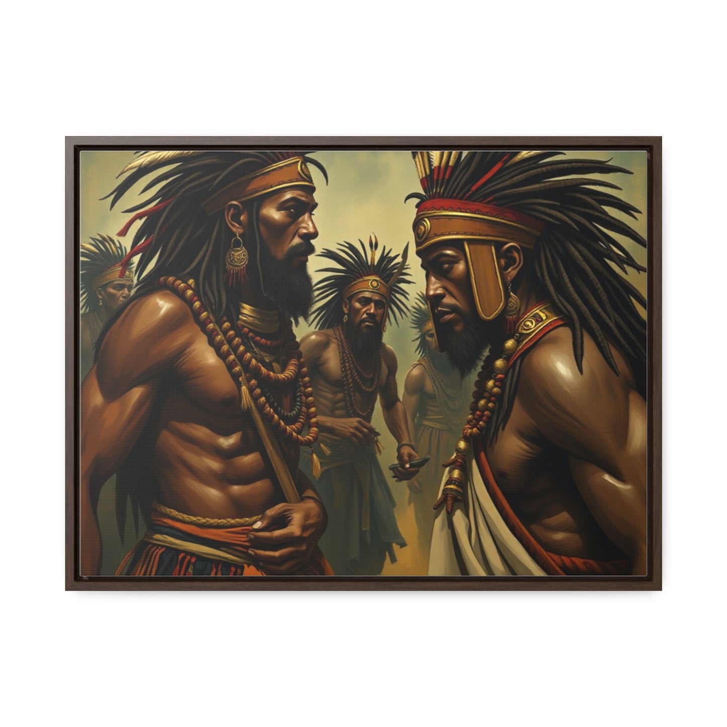 R&RH Gallery Canvas Wraps: Tribal Warriors Art for Home Décor