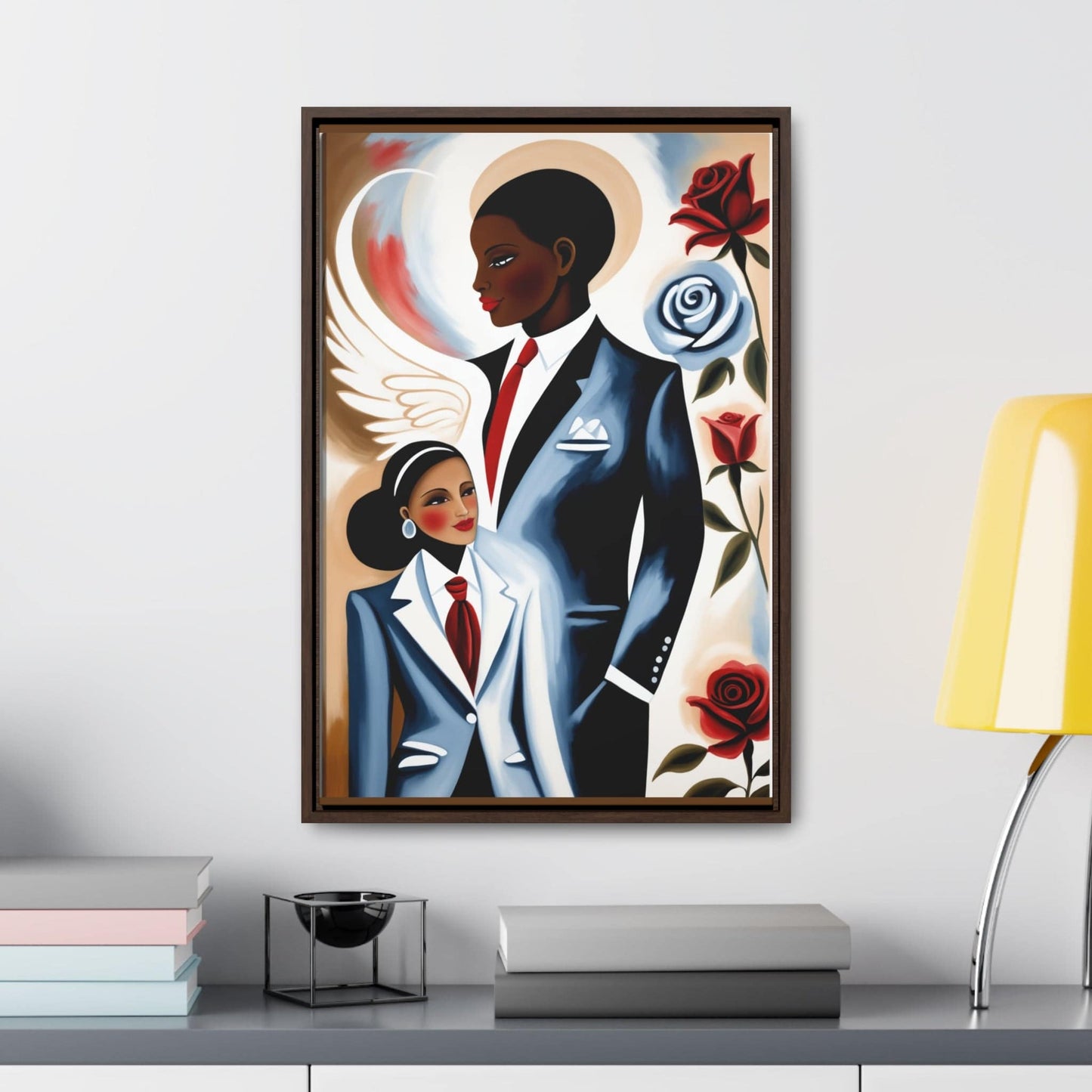 R&RH Angels Smile Among Us Canvas Portrait Elegant Family Portrait Canvas Wrap - Inspirational Decor for Home or Office