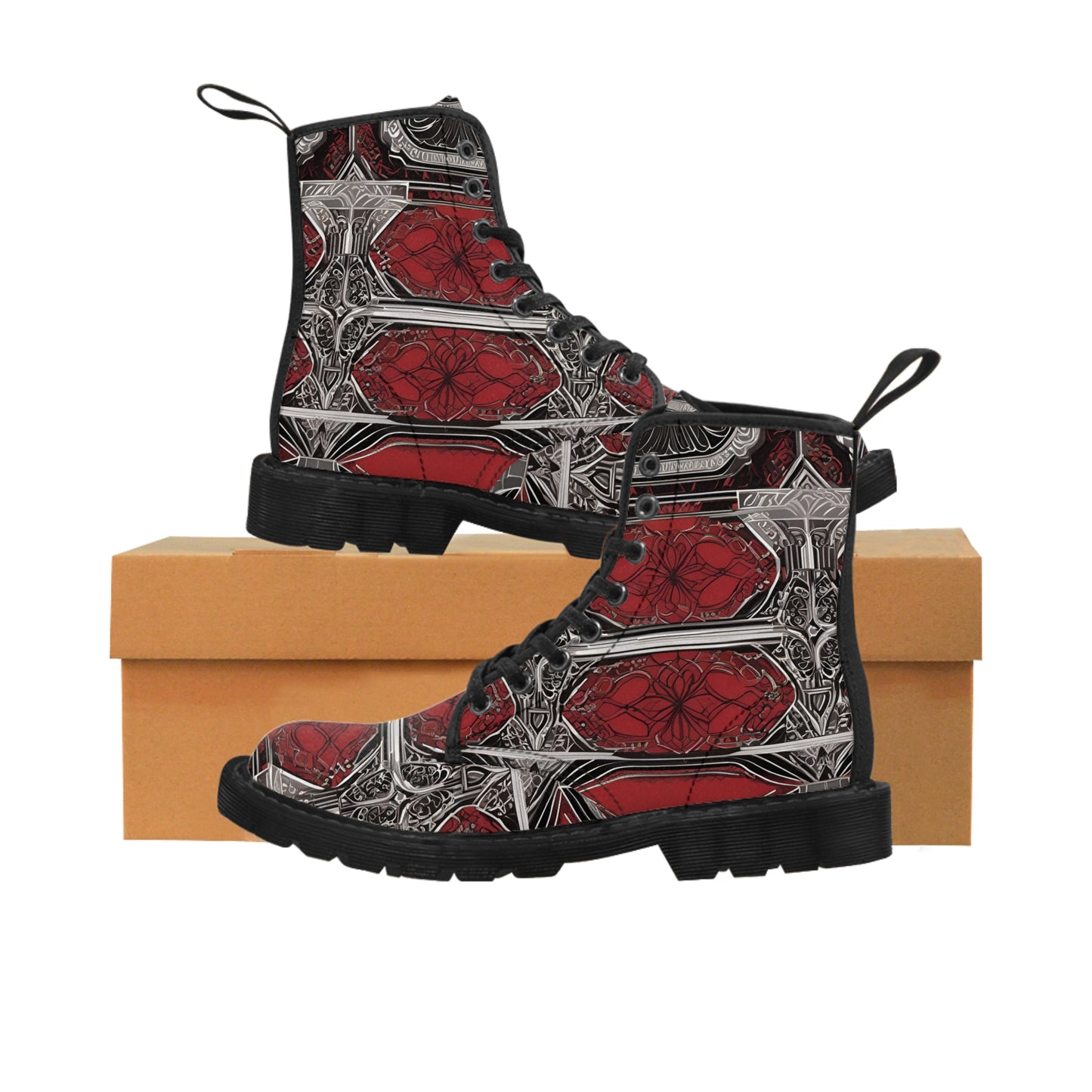 R&RH Men's Red Abstract Boots