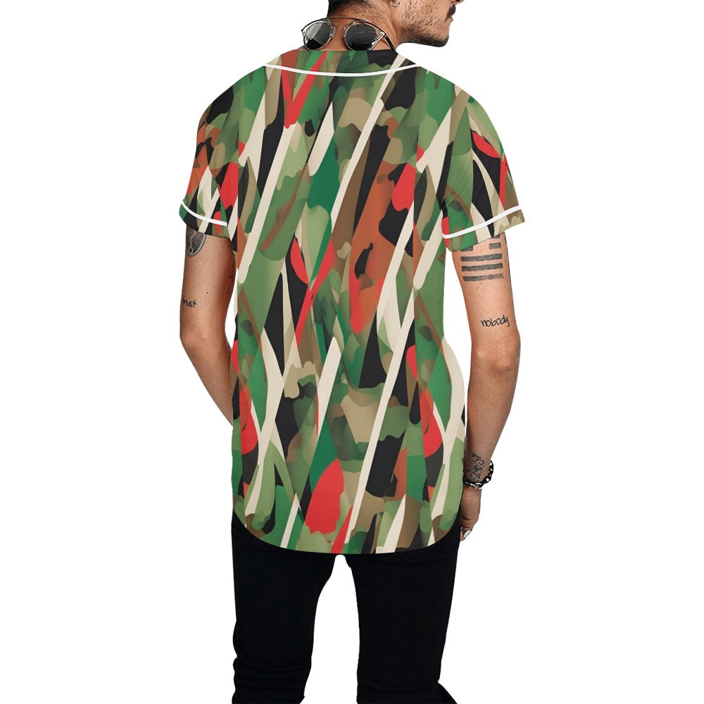 R&RH Mens Camouflaged Baseball Designer Jersey