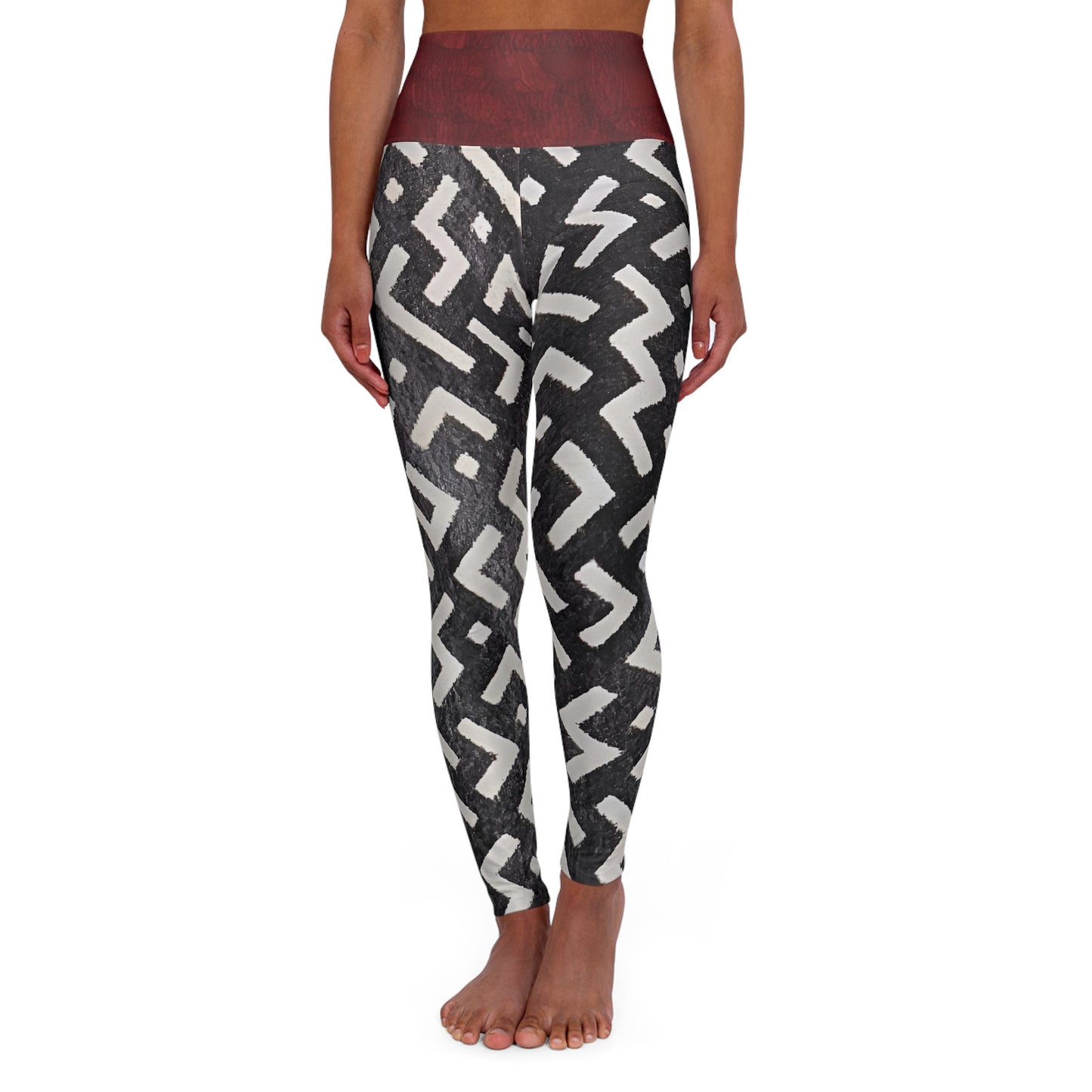 R&RH Black White Yoga Leggings