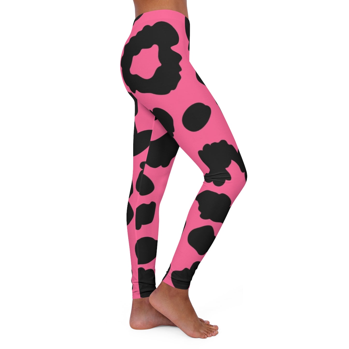 R&RH Womens Pink Spotted Spandex Leggings