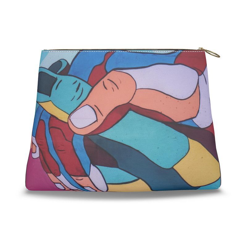 Joining hands of peace designer clutch bags