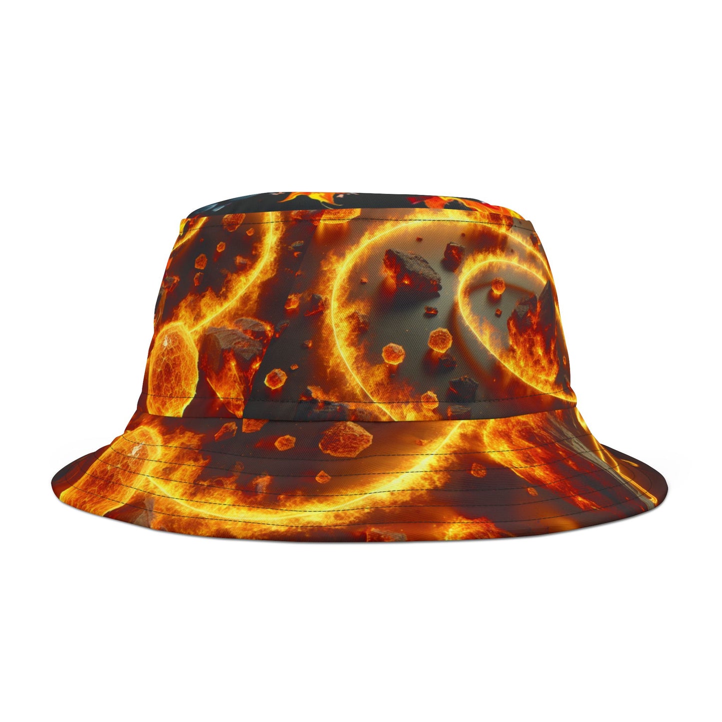 R&RH Bold 'Feel the Courage' Flame Bucket Hat - Stylish & Motivational Accessory