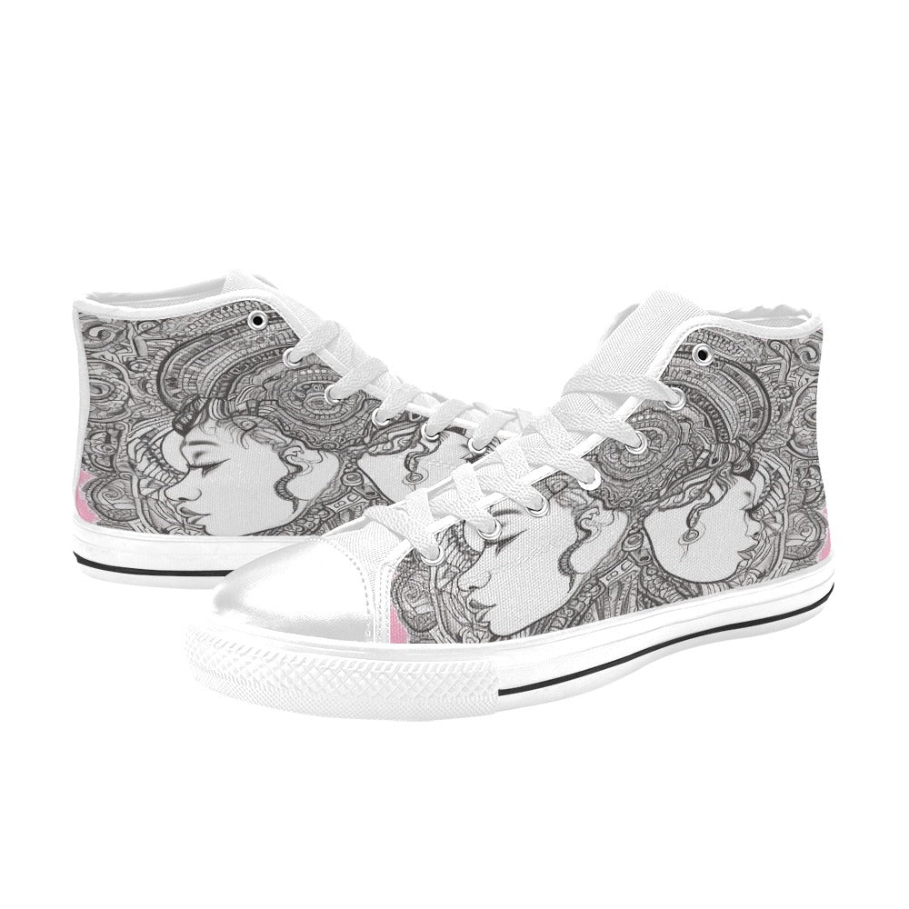 R&RH PinkDestiny Pink Womens Classic High Top Canvas Shoe