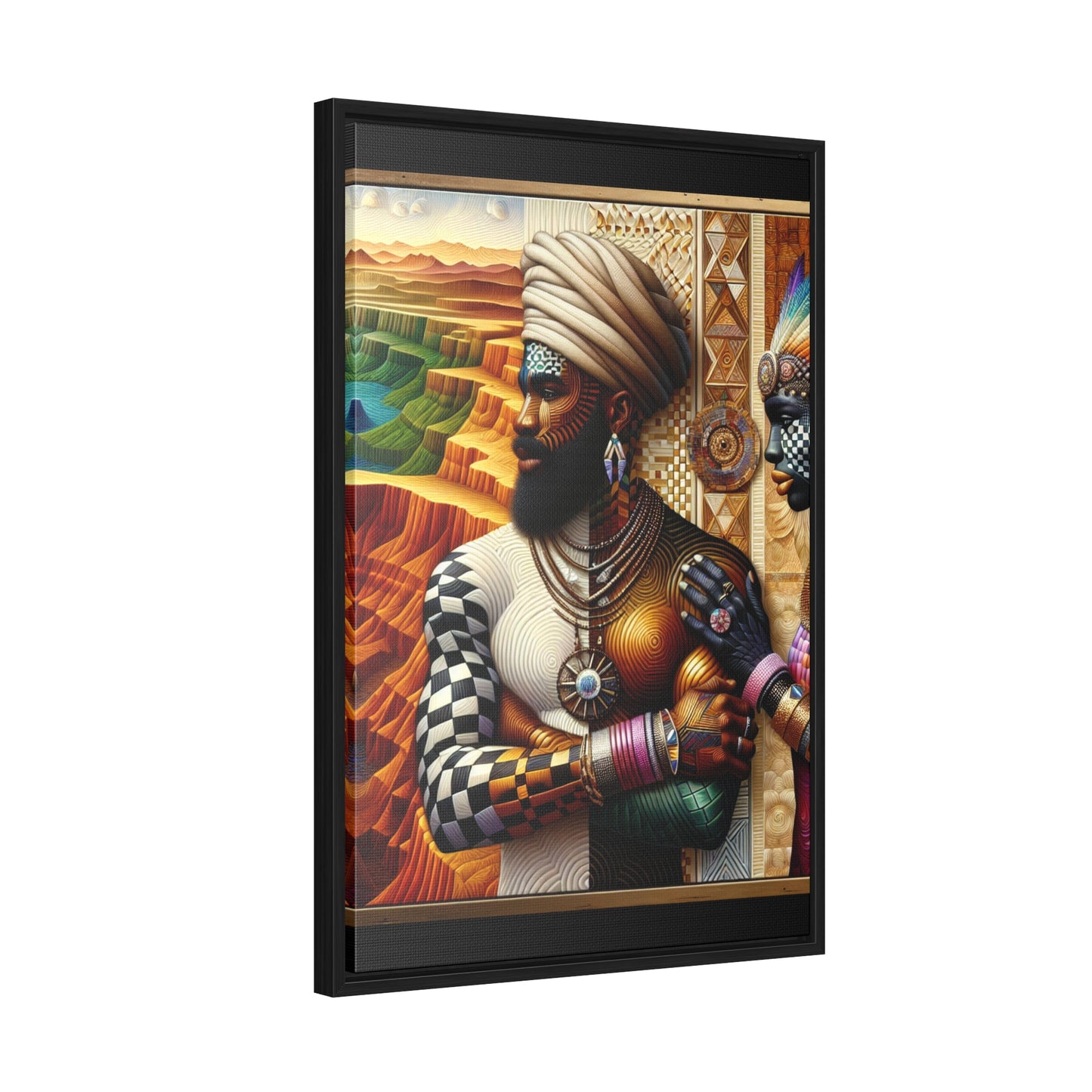 R&RH Absract Couple Framed Portrait