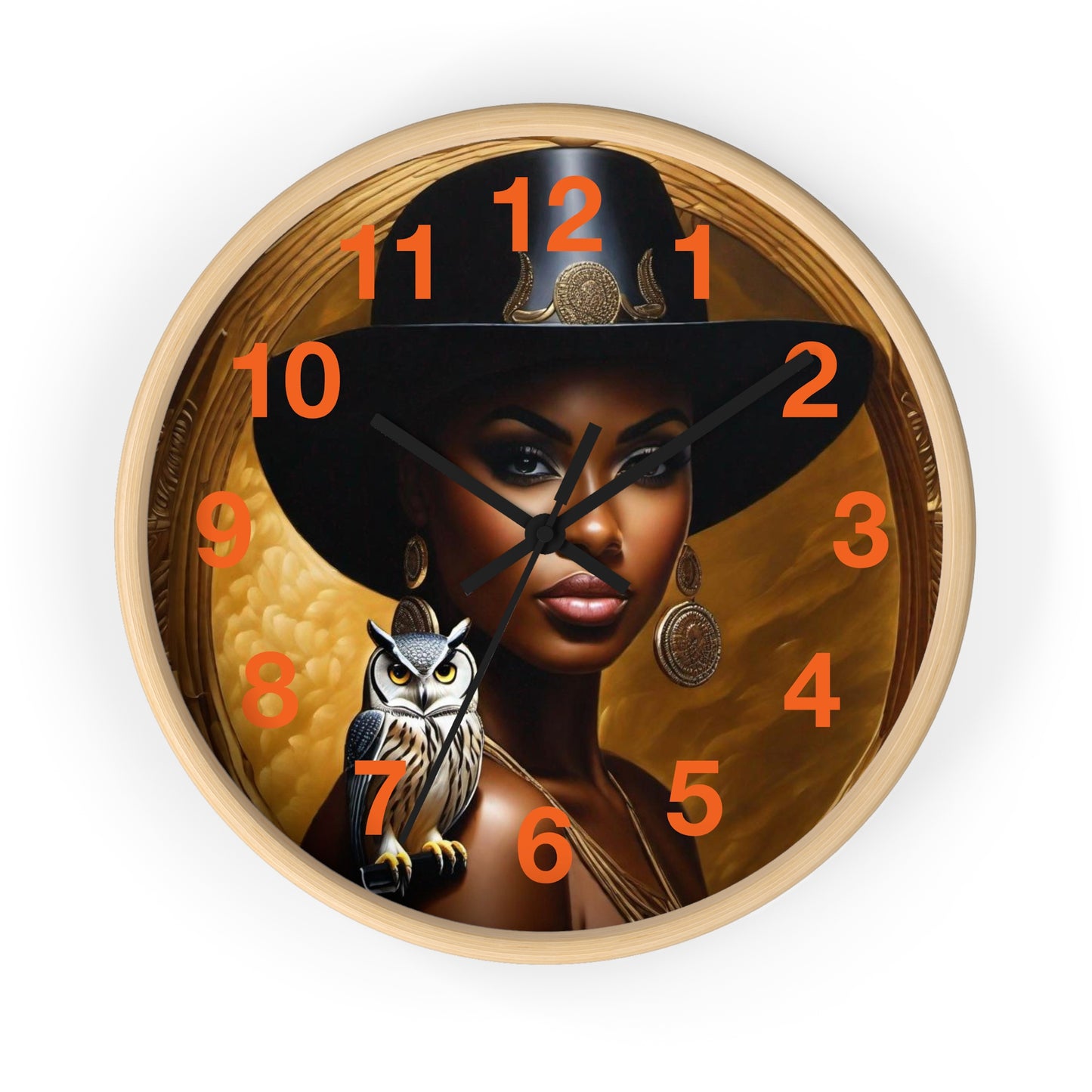 R&RH Woman and Owl Wall Clock
