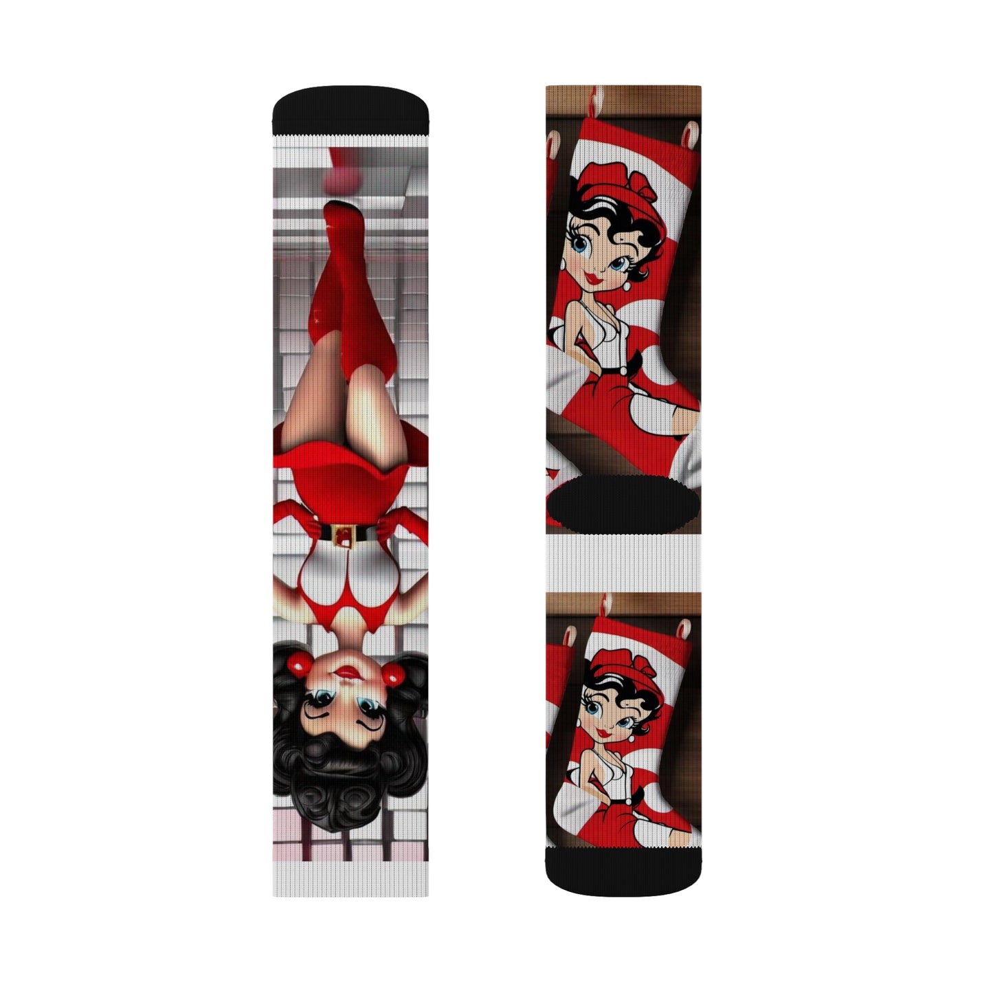 R&RH Caricature White Socks